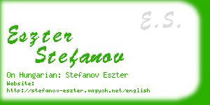 eszter stefanov business card